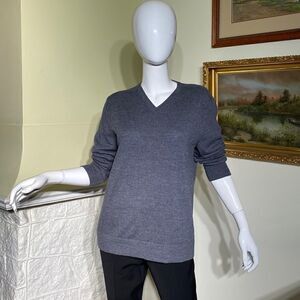 Theory 100% Merino Wool V-Neck Sweater